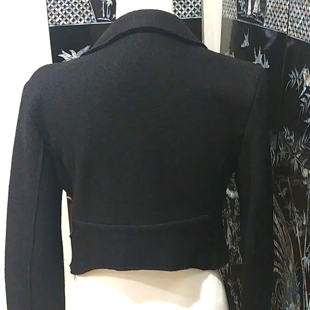 Tristan - Vintage Y2K Cropped Wool Blazer Size Small, New WithTags - Picture 7 of 11